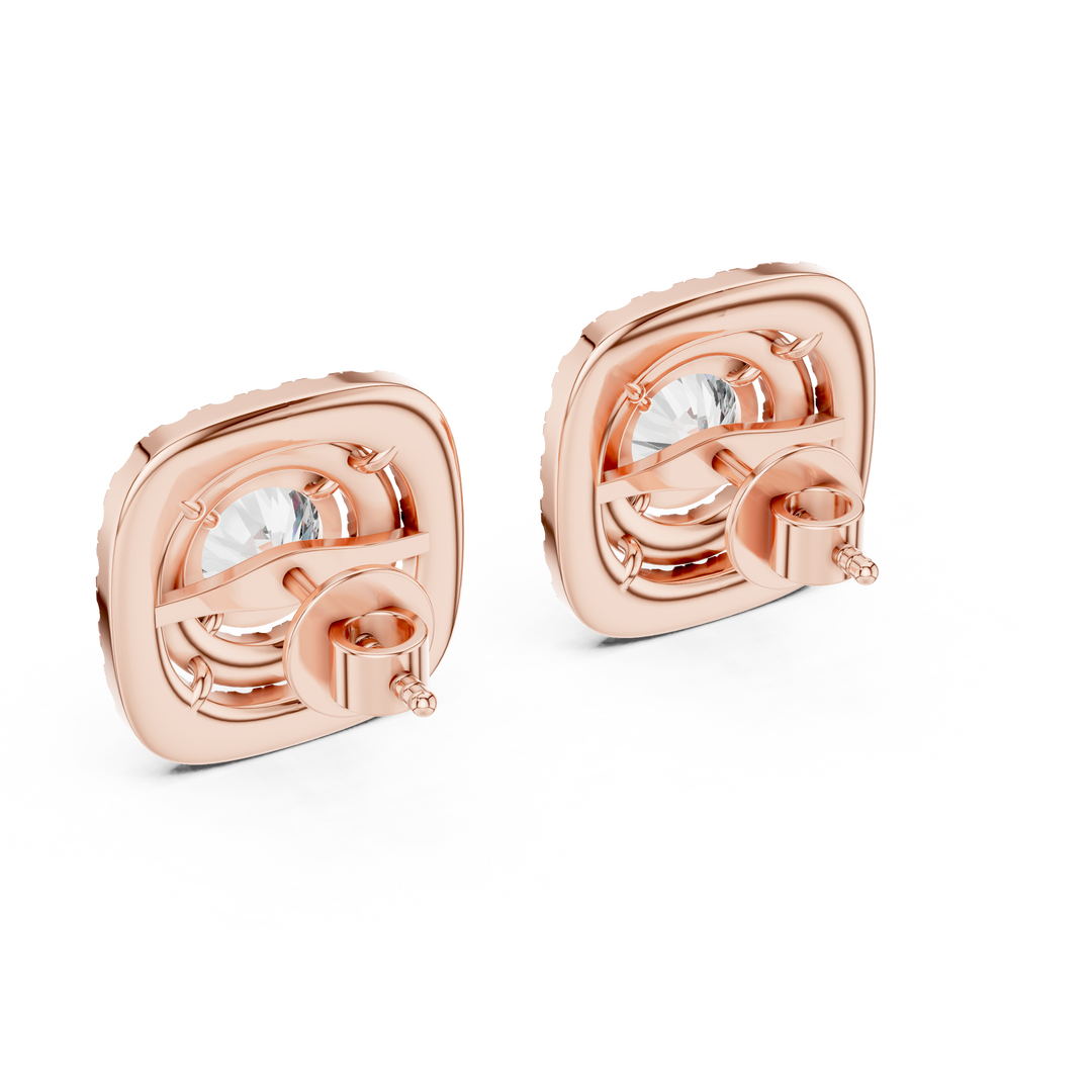 Regal Cushion Halo Studs