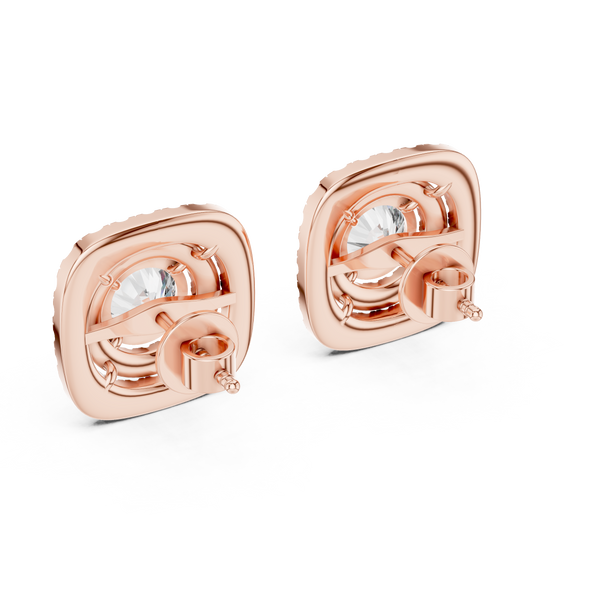 Regal Cushion Halo Studs
