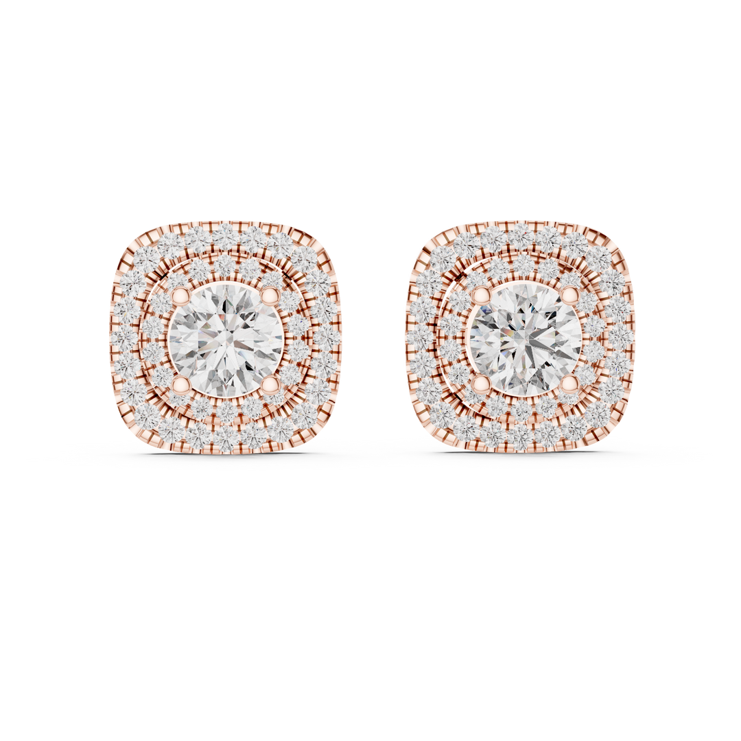 Regal Cushion Halo Studs
