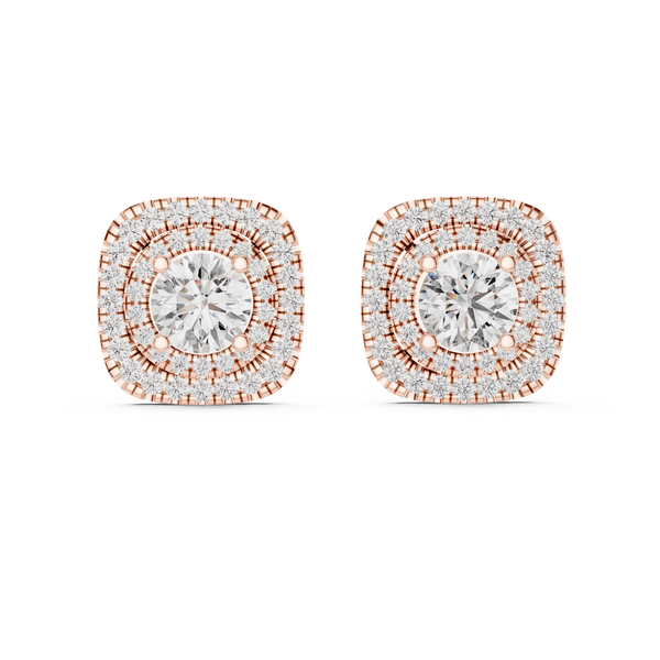 Regal Cushion Halo Studs