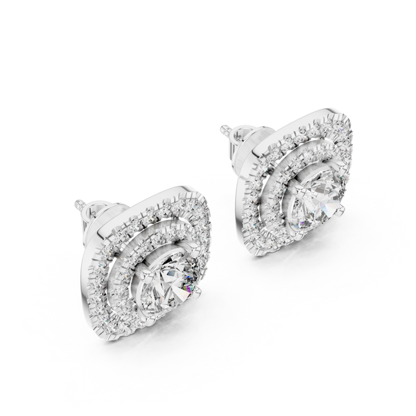 Regal Cushion Halo Studs