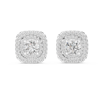 Load image into Gallery viewer, Regal Cushion Halo Studs
