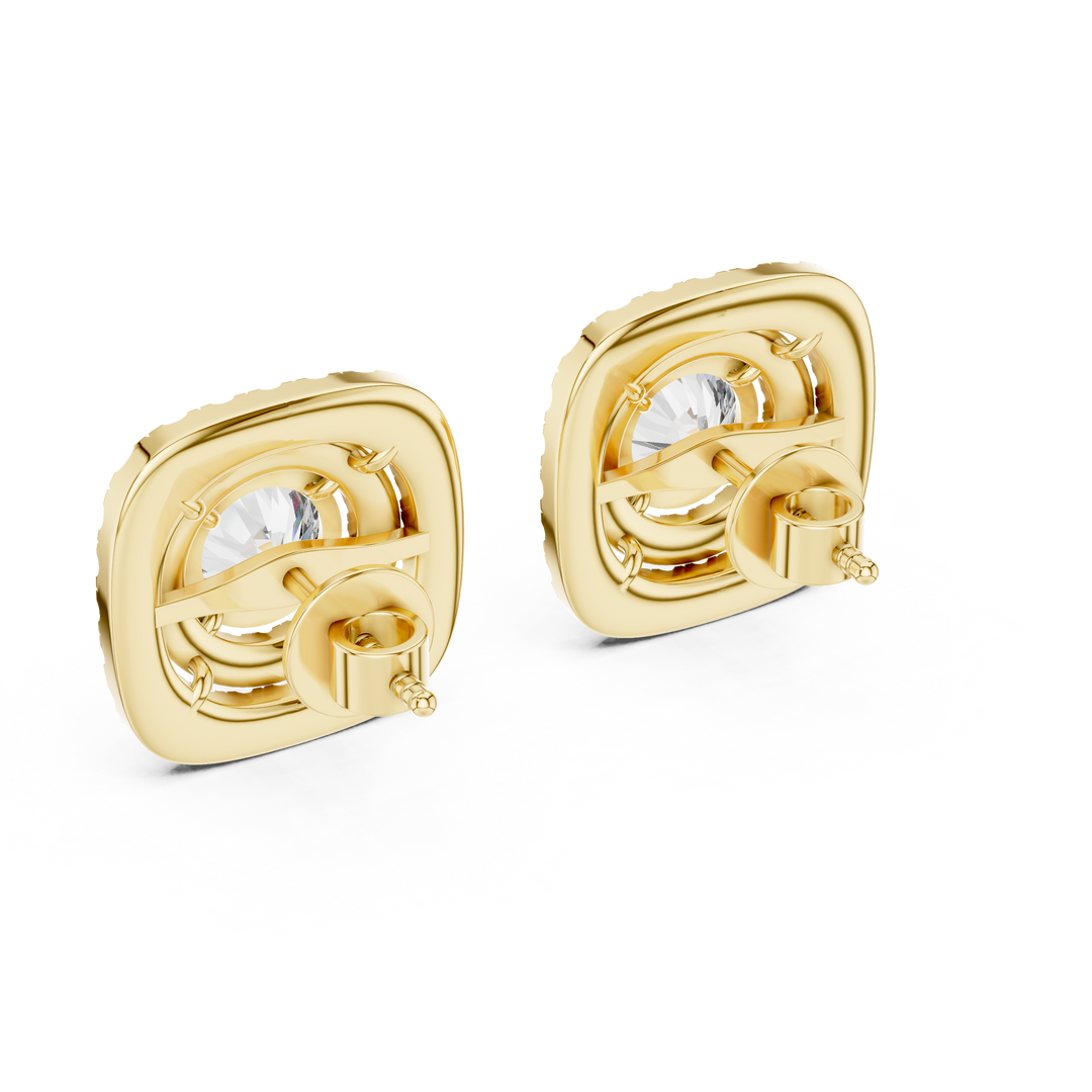 Regal Cushion Halo Studs
