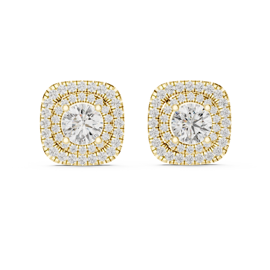 Regal Cushion Halo Studs
