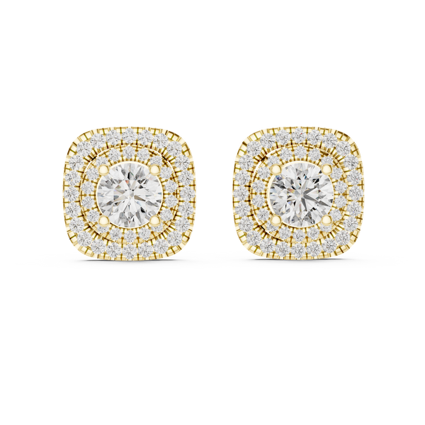 Regal Cushion Halo Studs