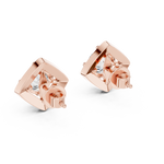 Load image into Gallery viewer, Diamond Cushion Halo Solitaire Studs
