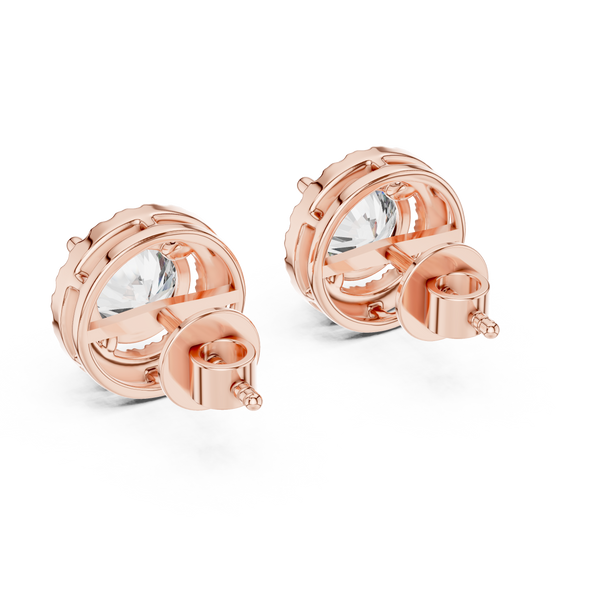 Radiant Halo Solitaire Studs