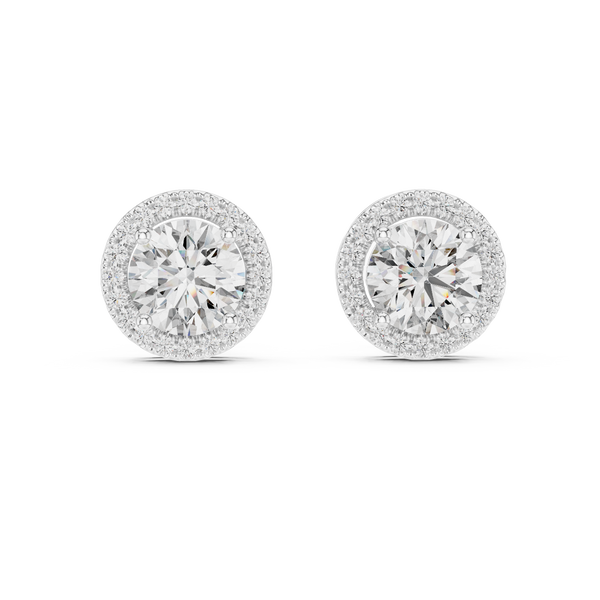 Radiant Halo Solitaire Studs