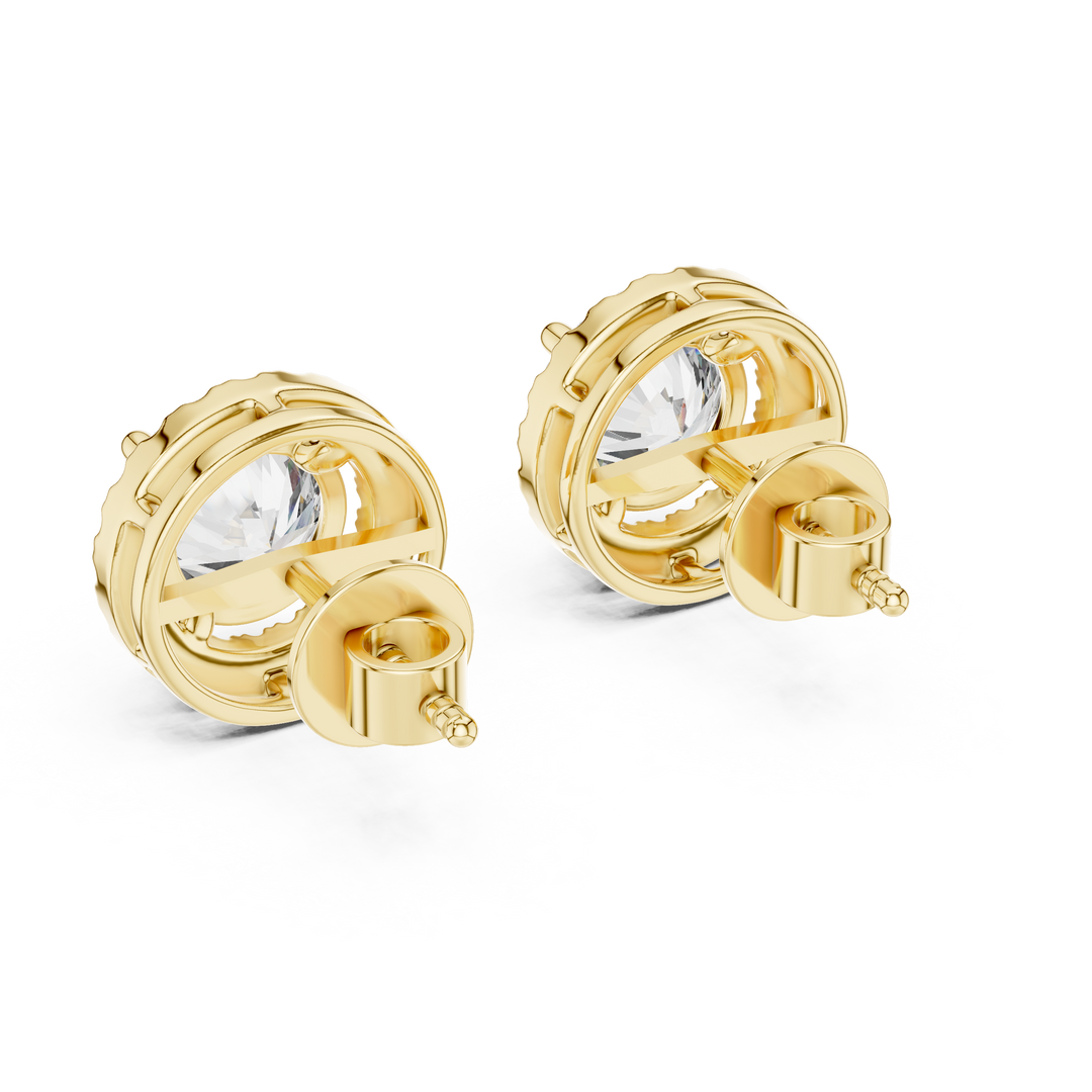Radiant Halo Solitaire Studs