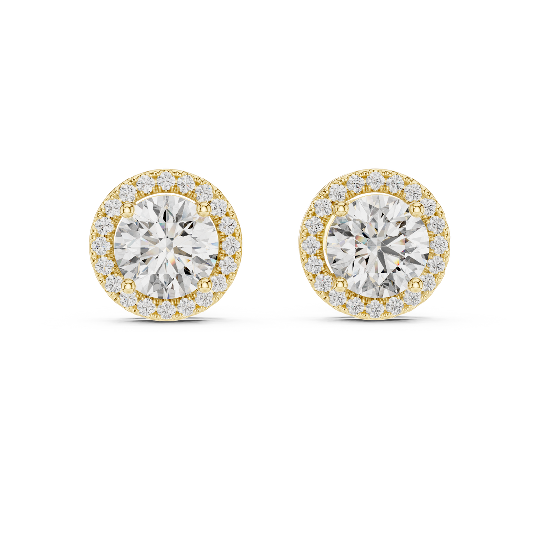 Radiant Halo Solitaire Studs