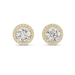 Load image into Gallery viewer, Radiant Halo Solitaire Studs
