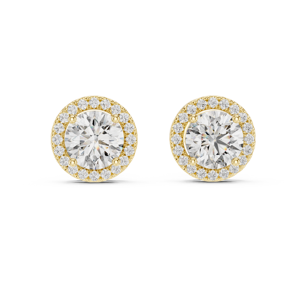 Radiant Halo Solitaire Studs