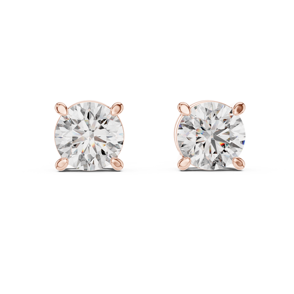 Elegant Basket Solitaire Studs