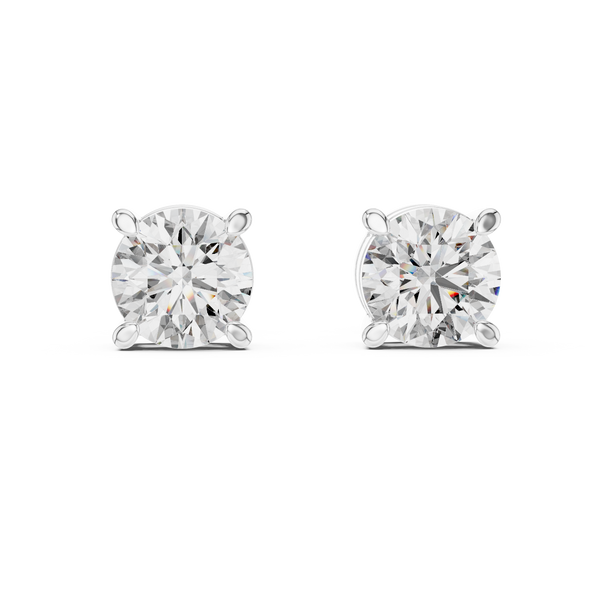 Elegant Basket Solitaire Studs