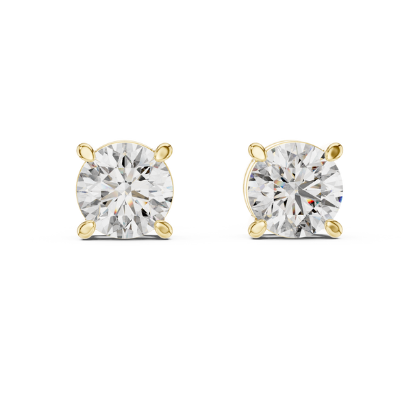 Elegant Basket Solitaire Studs