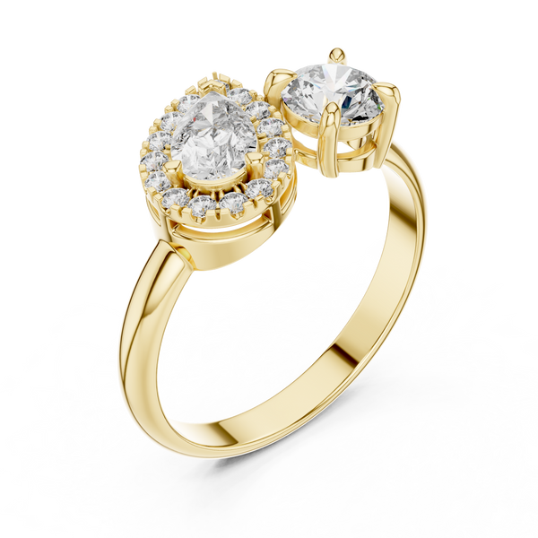 Pear & Round Elegance ring