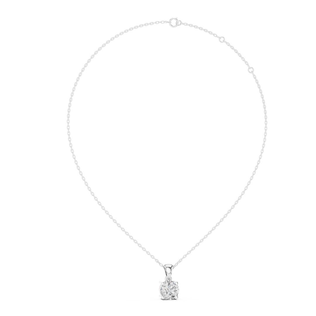 Classic Solitaire Diamond Necklace