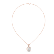 Halo Radiance Round Solitaire Diamond Necklace