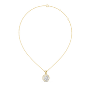 Halo Radiance Round Solitaire Diamond Necklace
