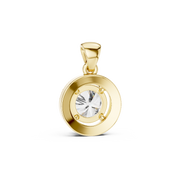 Halo Radiance Round Solitaire Diamond Necklace