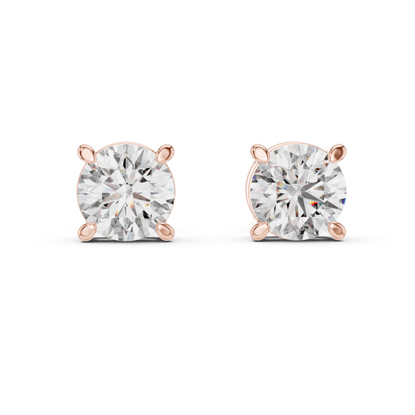 Elegant Basket Solitaire Studs