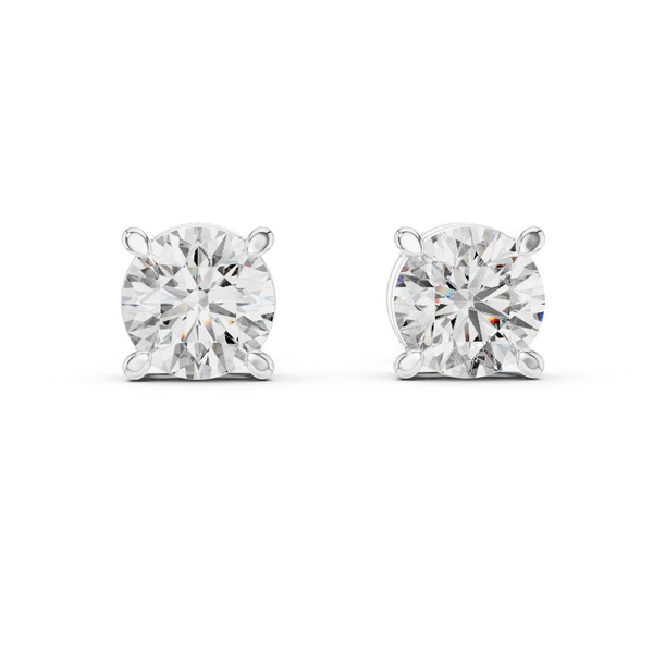 Elegant Basket Solitaire Studs