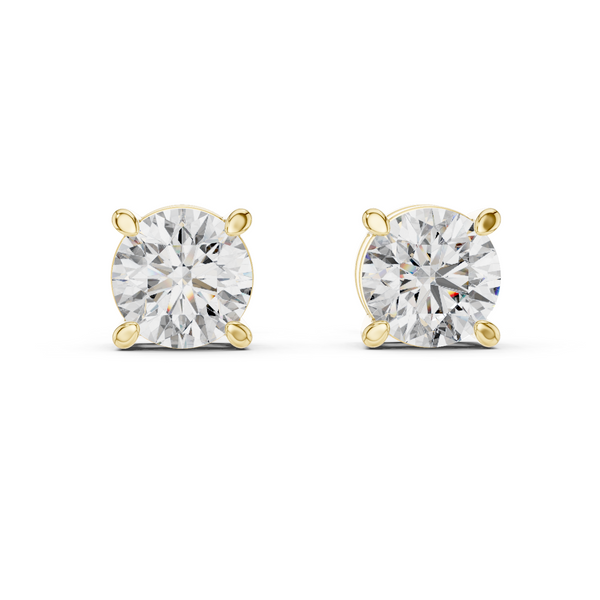 Elegant Basket Solitaire Studs