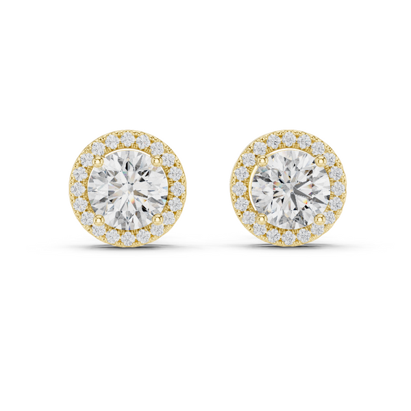 Radiant Halo Solitaire Studs