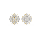 Solene Diamond Halo Stud Earrings