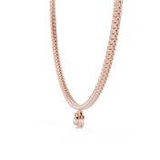 Pear Drop Tennis Necklace — 4.53ct