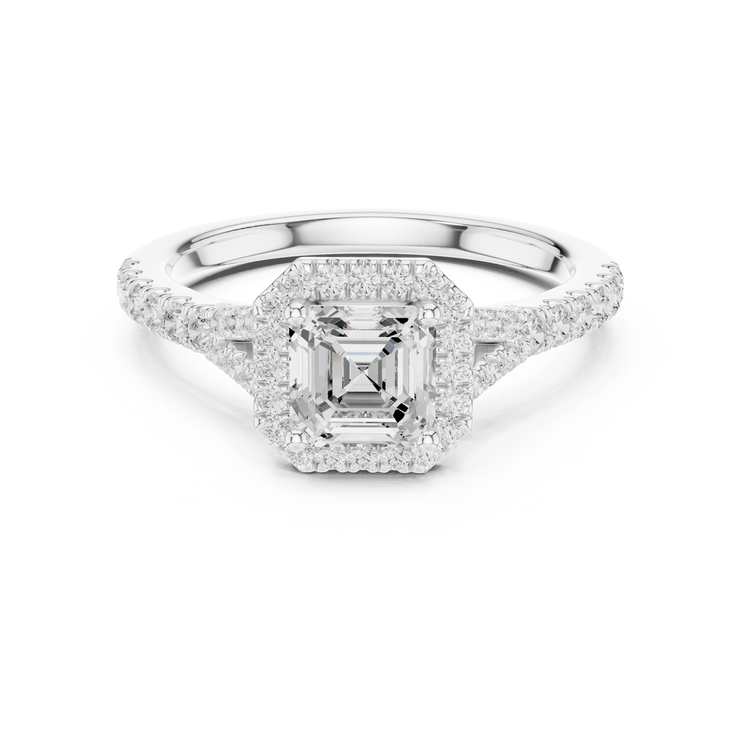 Prism 1.00ct Asscher Cut Diamond Ring