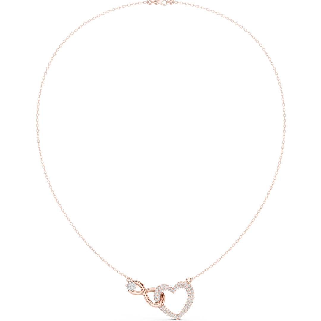 Infinity Heart Pendant Necklace — 0.88ct