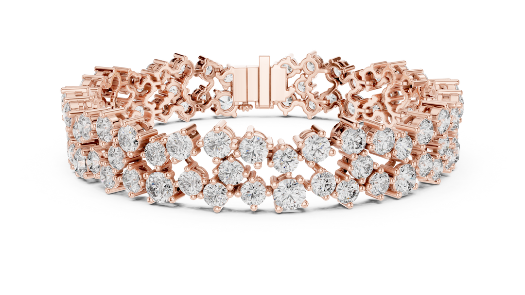 Three-Row Graduated Bracelet — 14.45ct