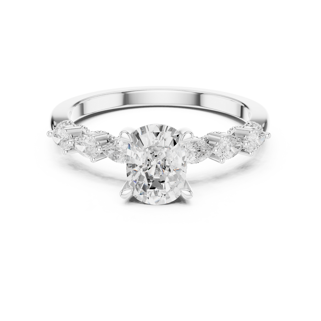 Velour 2.00ct Cushion Cut Diamond Pavé Ring