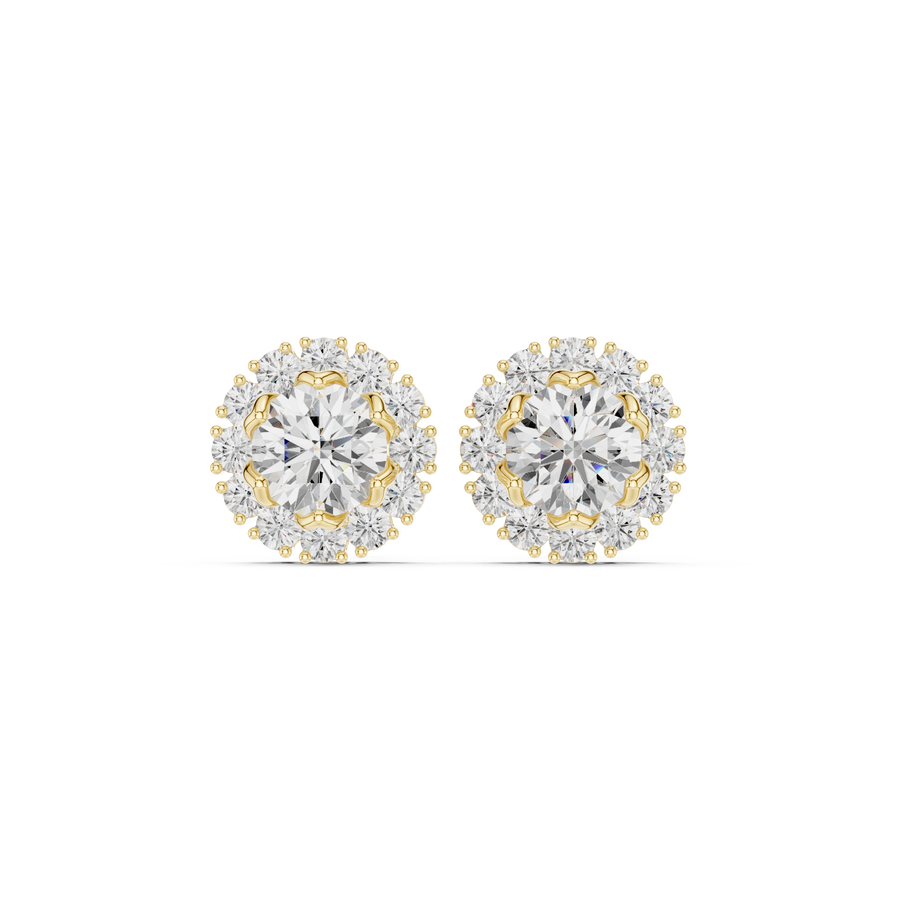 Freya Diamond Solitaire Stud Earrings