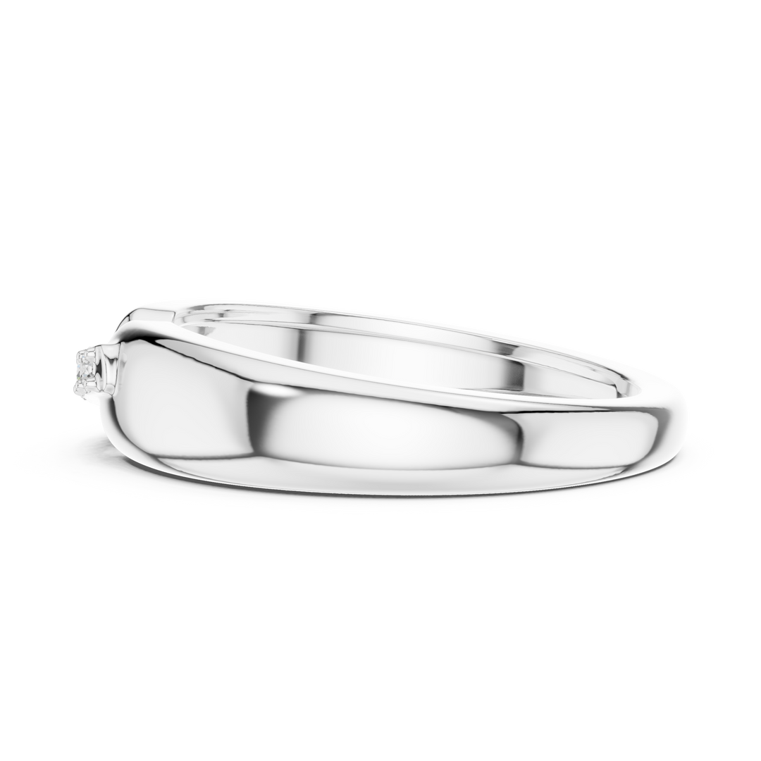 Diagonal Four Mens Ring — 0.07ct