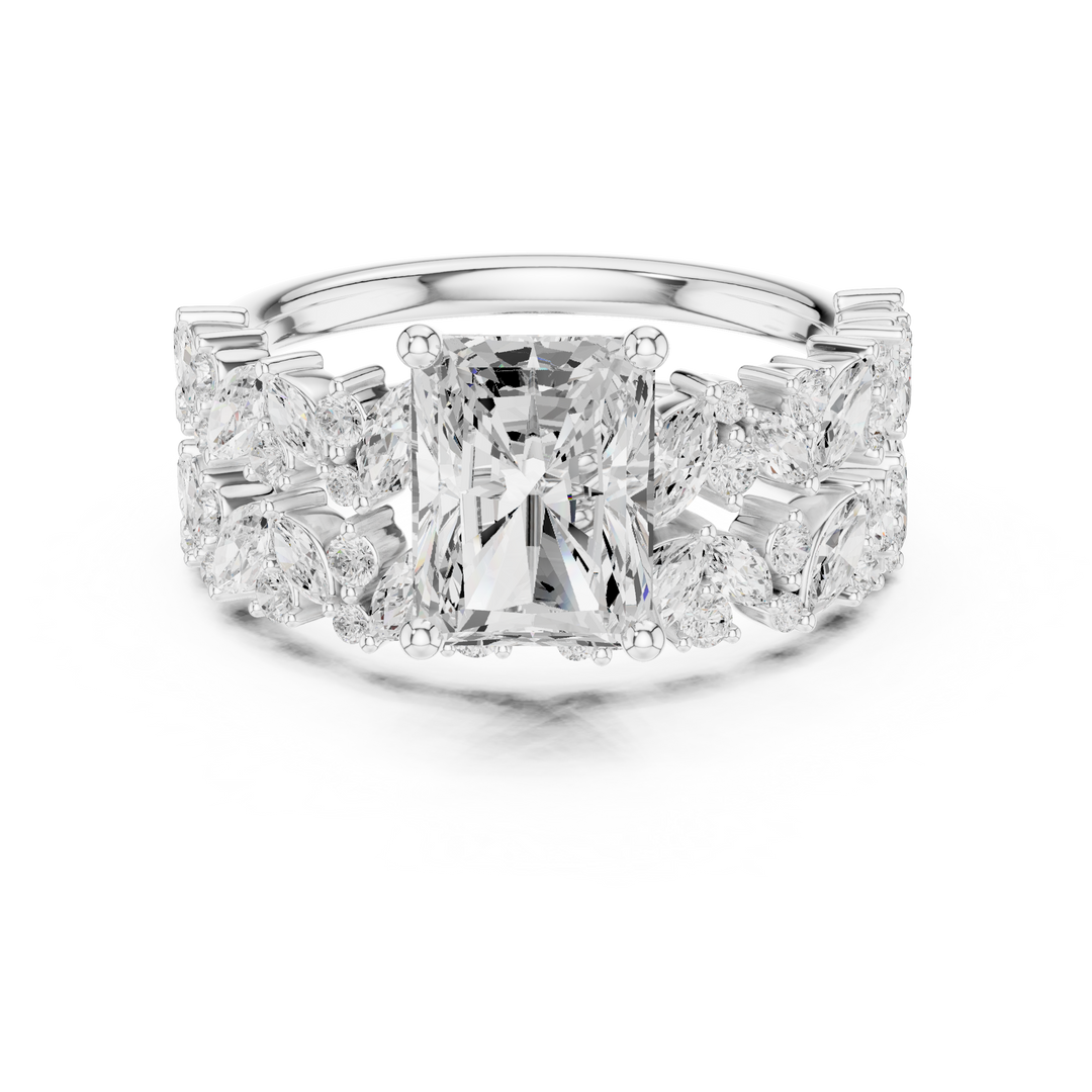 Spectrum 1.98ct Radiant Cut Diamond Ring