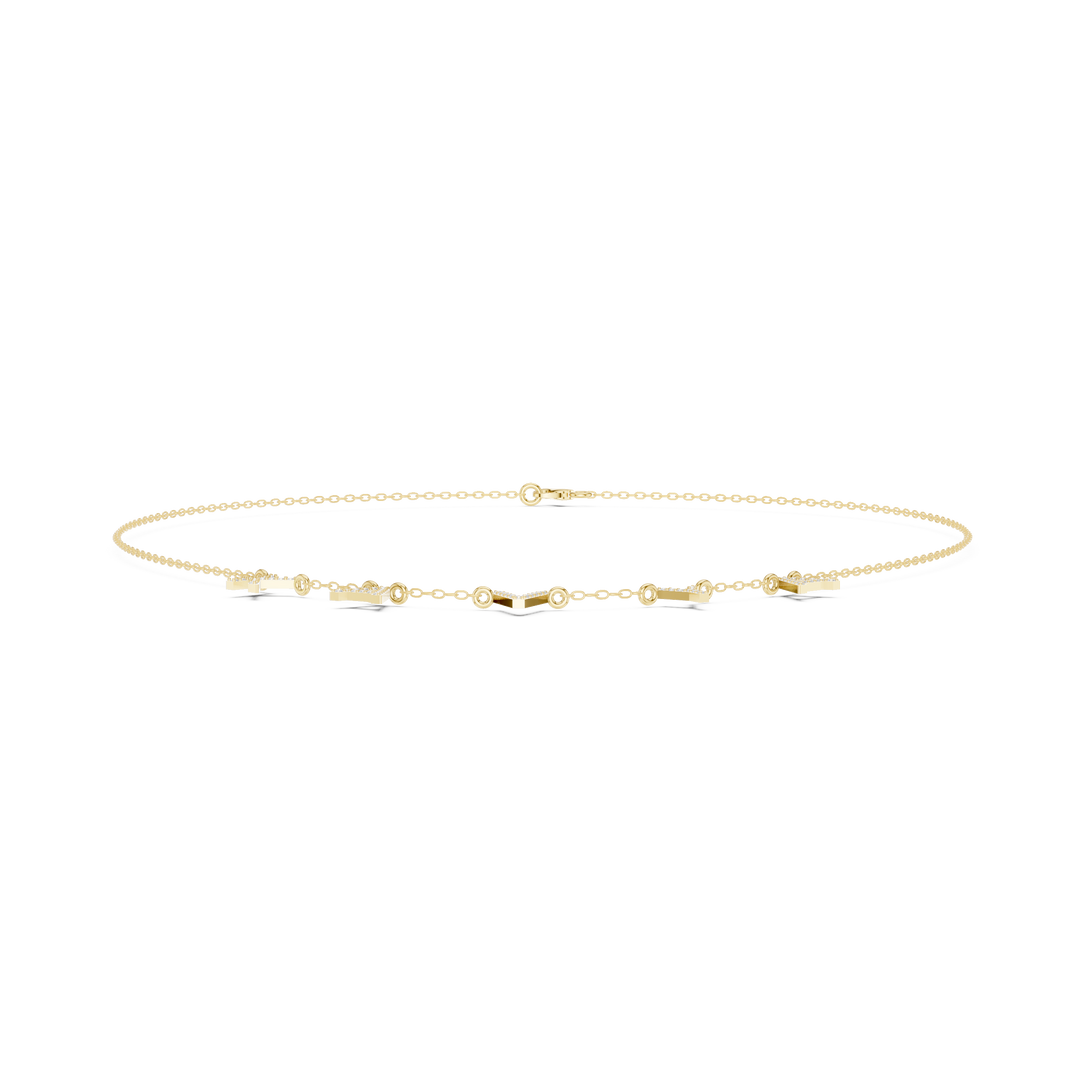 KAVYA Name Letter Necklace — 0.31ct