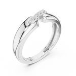 Load image into Gallery viewer, Diagonal Four Mens Ring — 0.07ct
