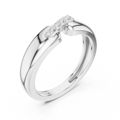 Diagonal Four Mens Ring — 0.07ct