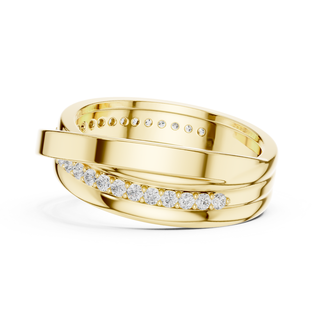 Slim Row Band Mens Ring — 0.29ct