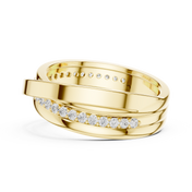 Slim Row Band Mens Ring — 0.29ct