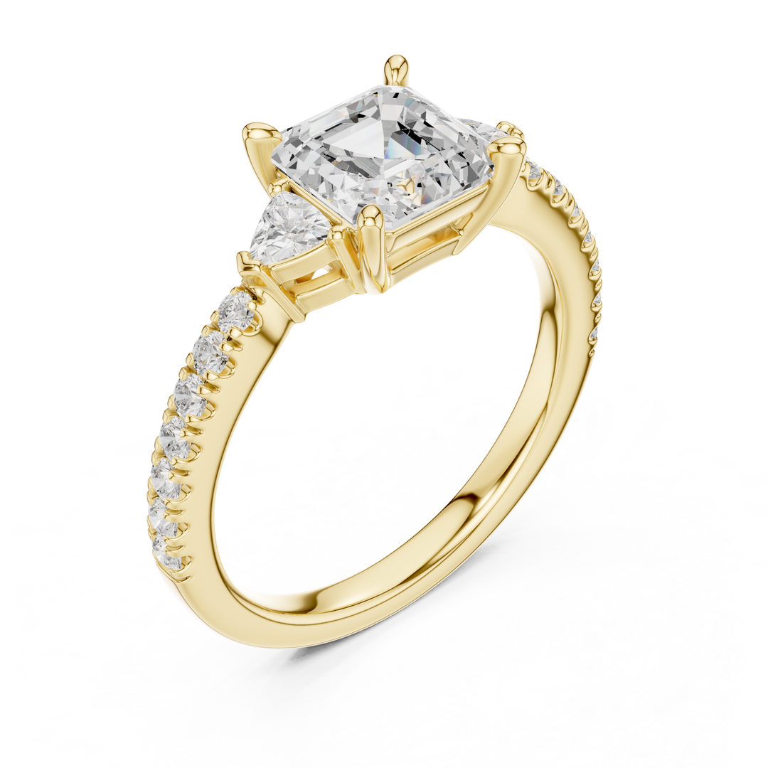 Lumière Asscher Cut Diamond Ring