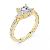 Lumière Asscher Cut Diamond Ring
