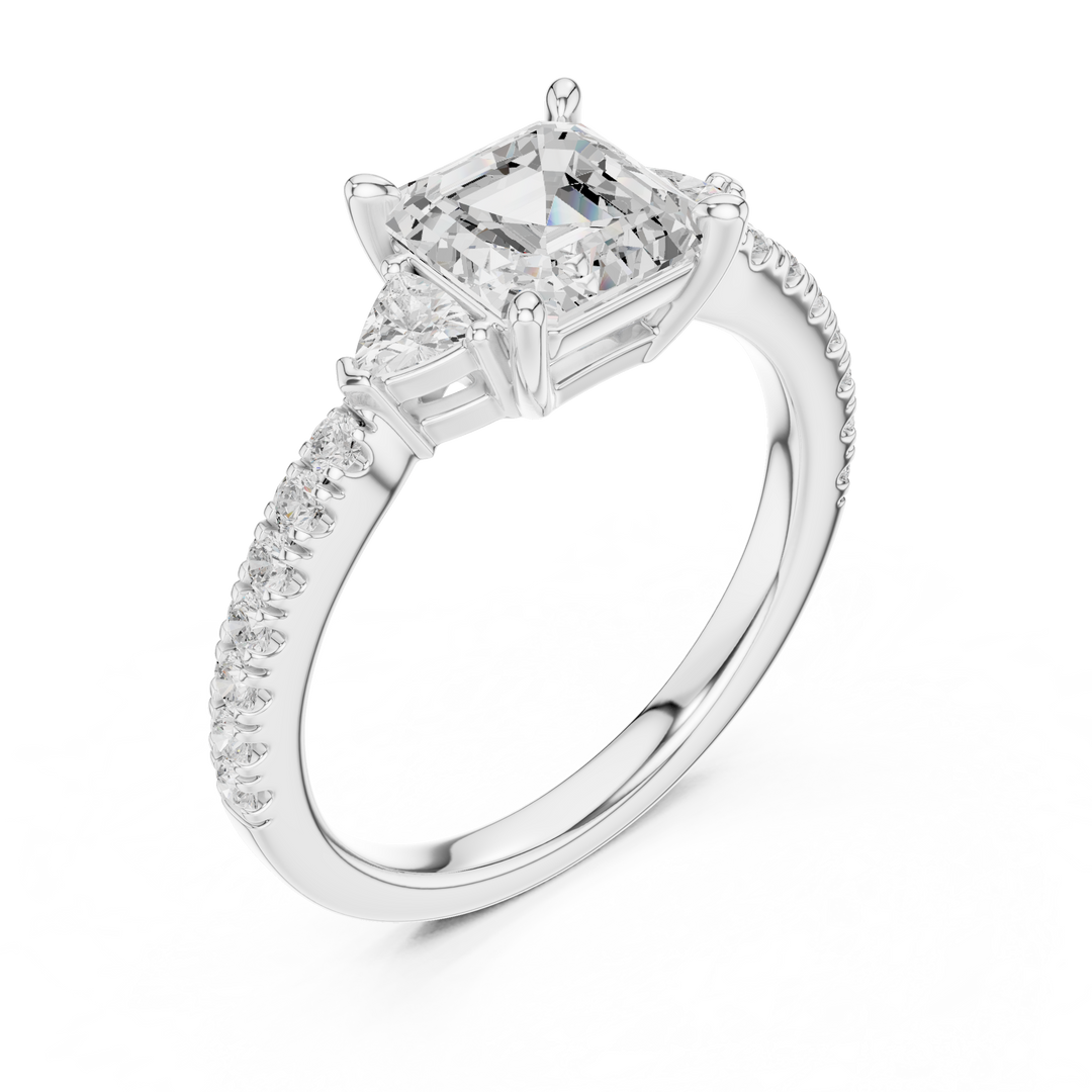 Lumière Asscher Cut Diamond Ring