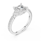 Lumière Asscher Cut Diamond Ring