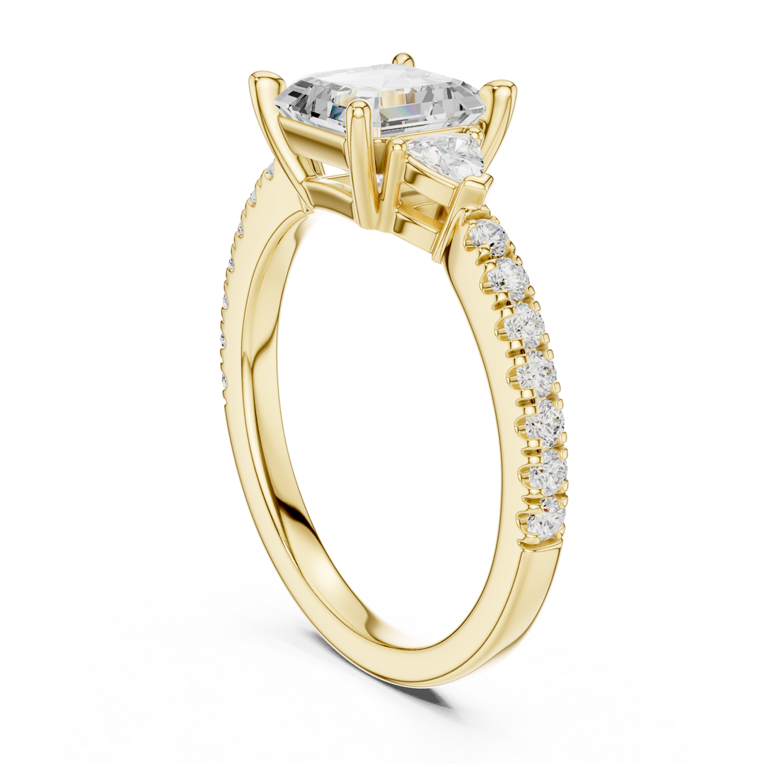 Lumière Asscher Cut Diamond Ring