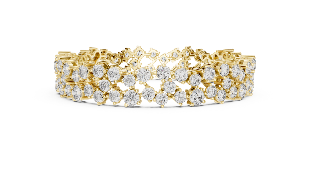 Three-Row Graduated Bracelet — 14.45ct
