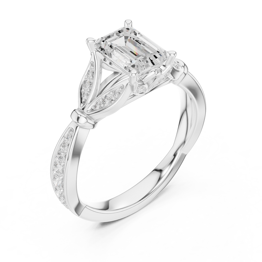 Emeraude 1.30ct Emerald Cut Diamond Ring