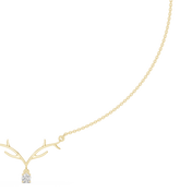 Sculptural Branch Pendant Necklace — 0.24ct